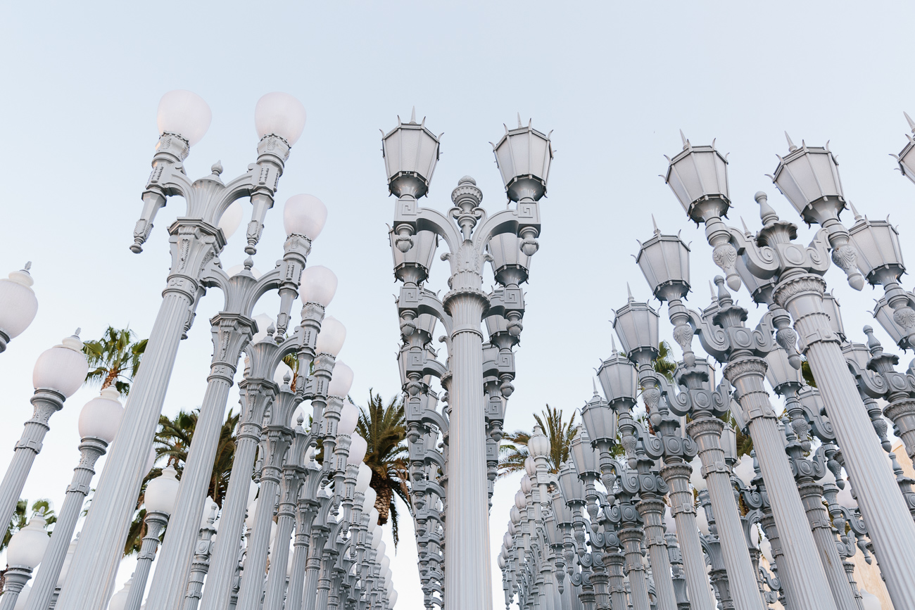 The famous light poles at LACMA