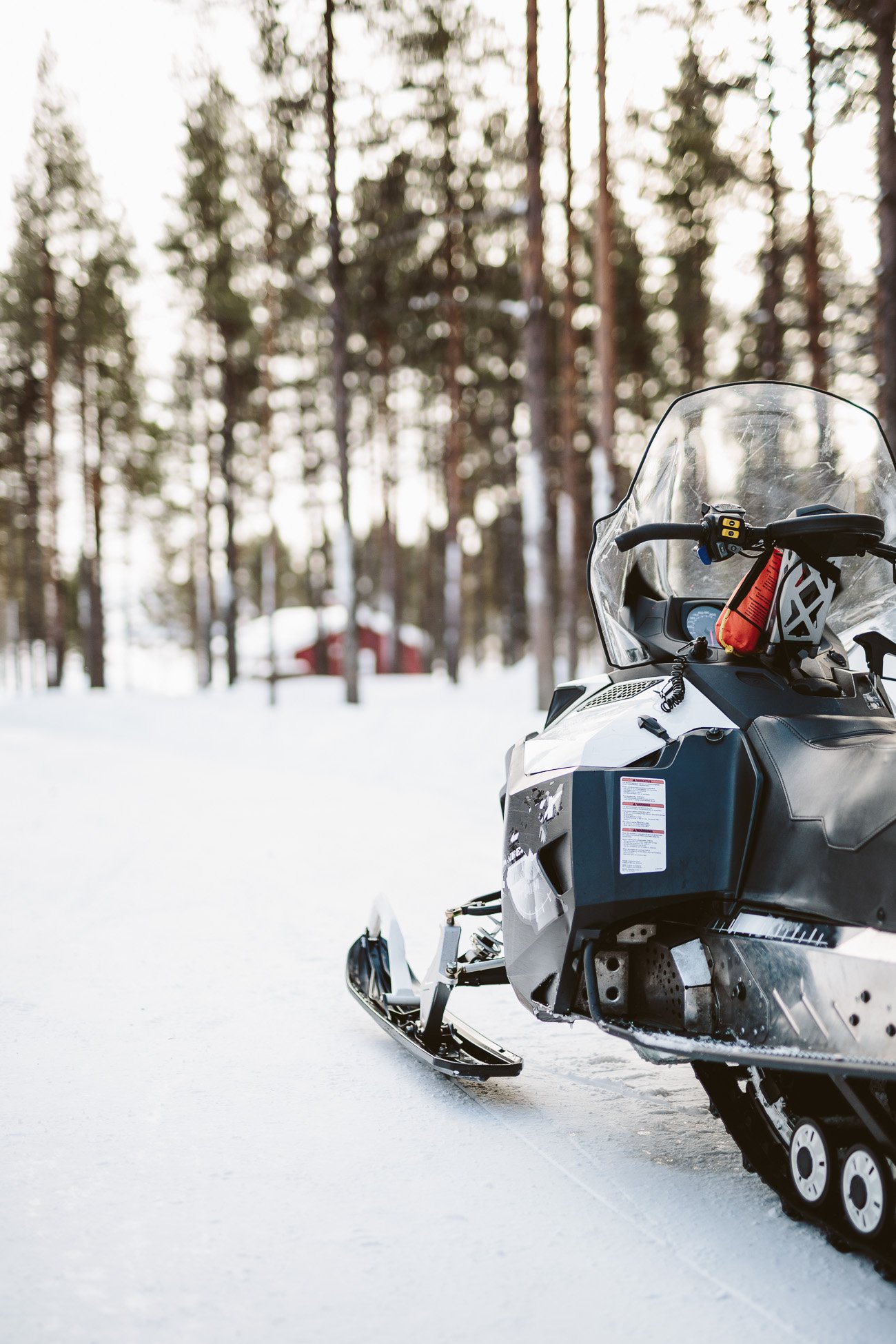 Snowmobile in Swedish Lapland
