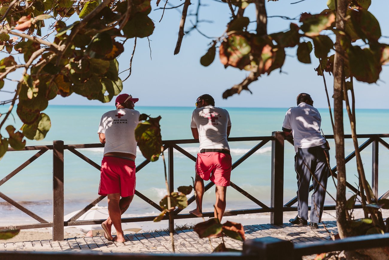 Lifeguards at the beach of Varadero Cuba