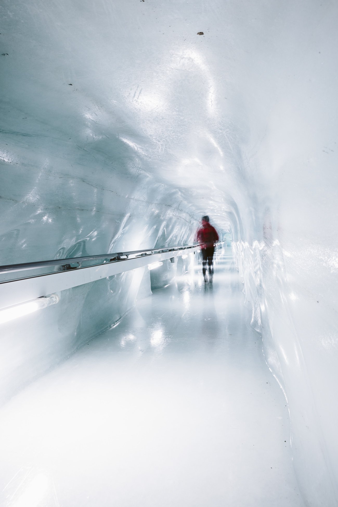 Ice tunnel at the Ice Palace at Jungfraujoch