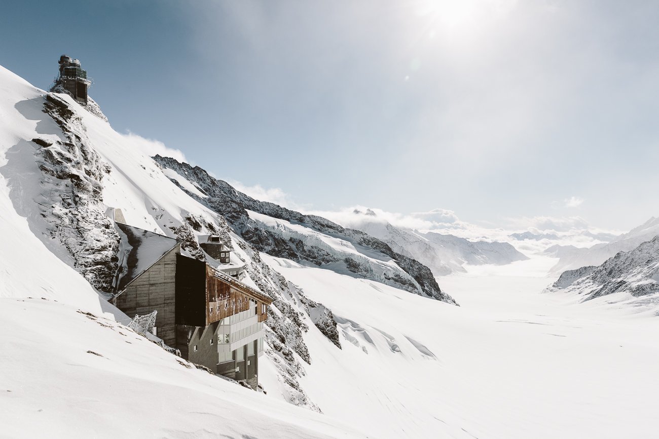 View from the Jungfraujoch in Switzerland