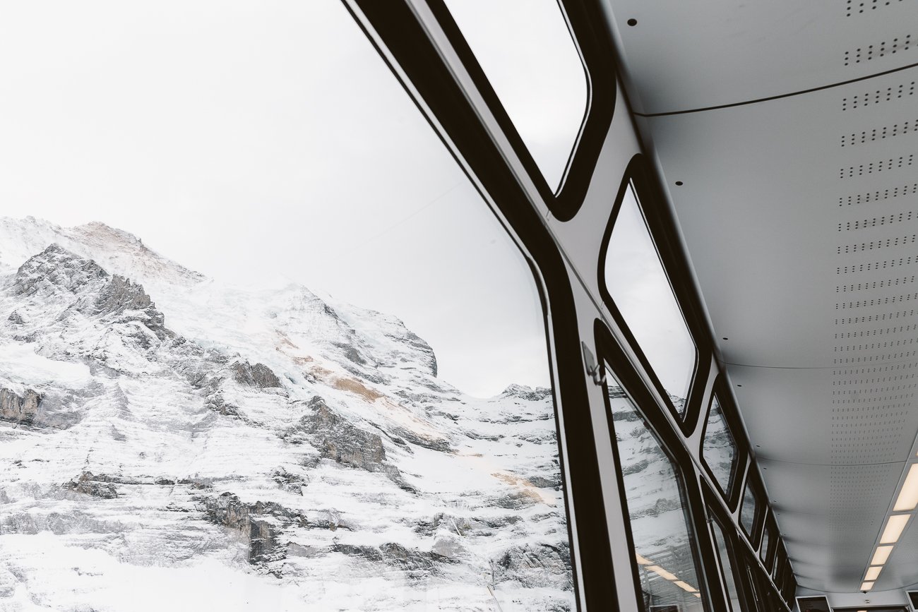 The panorama train to the Top of Europe at Jungfraujoch