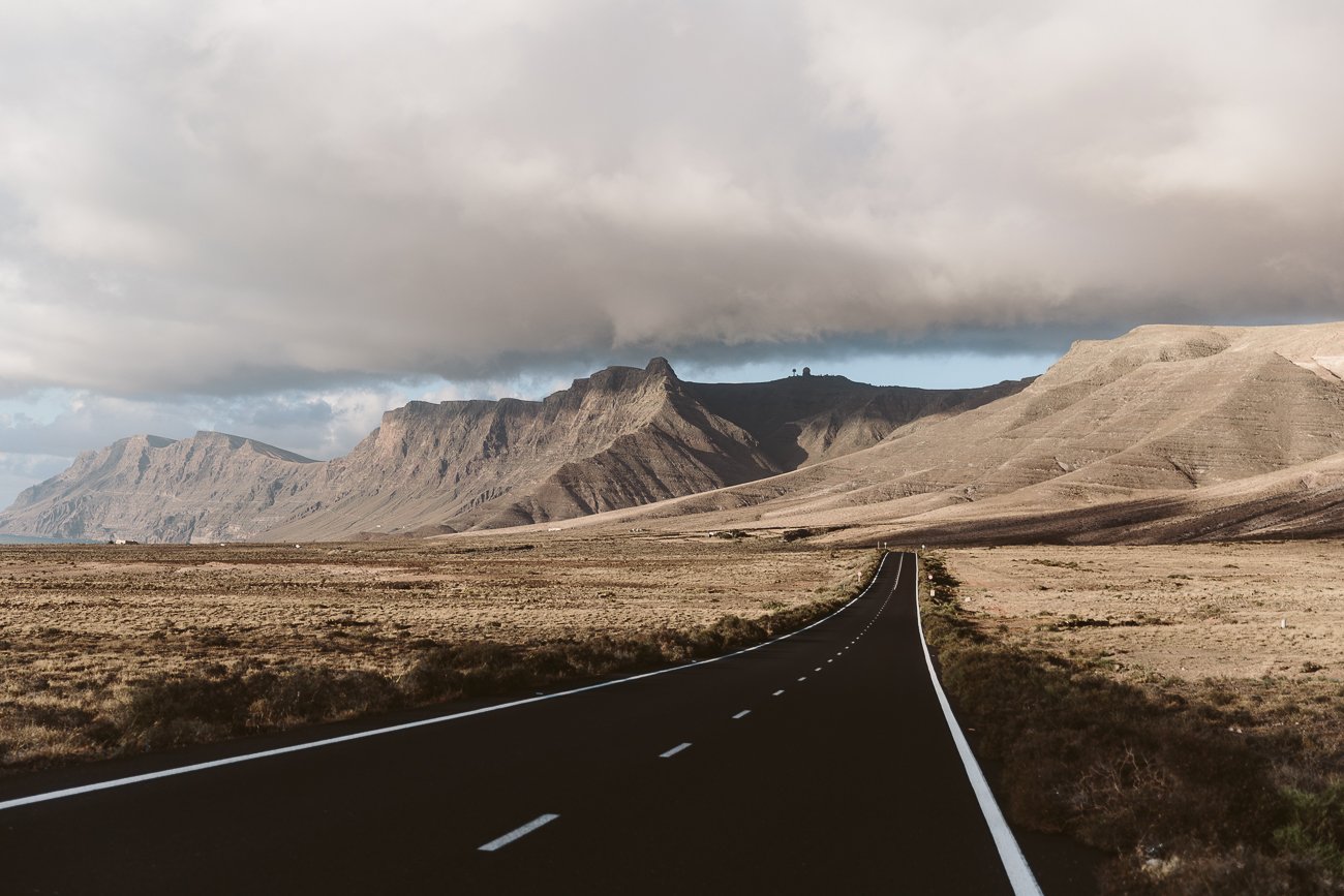 Road to Famara Beach Lanzarote