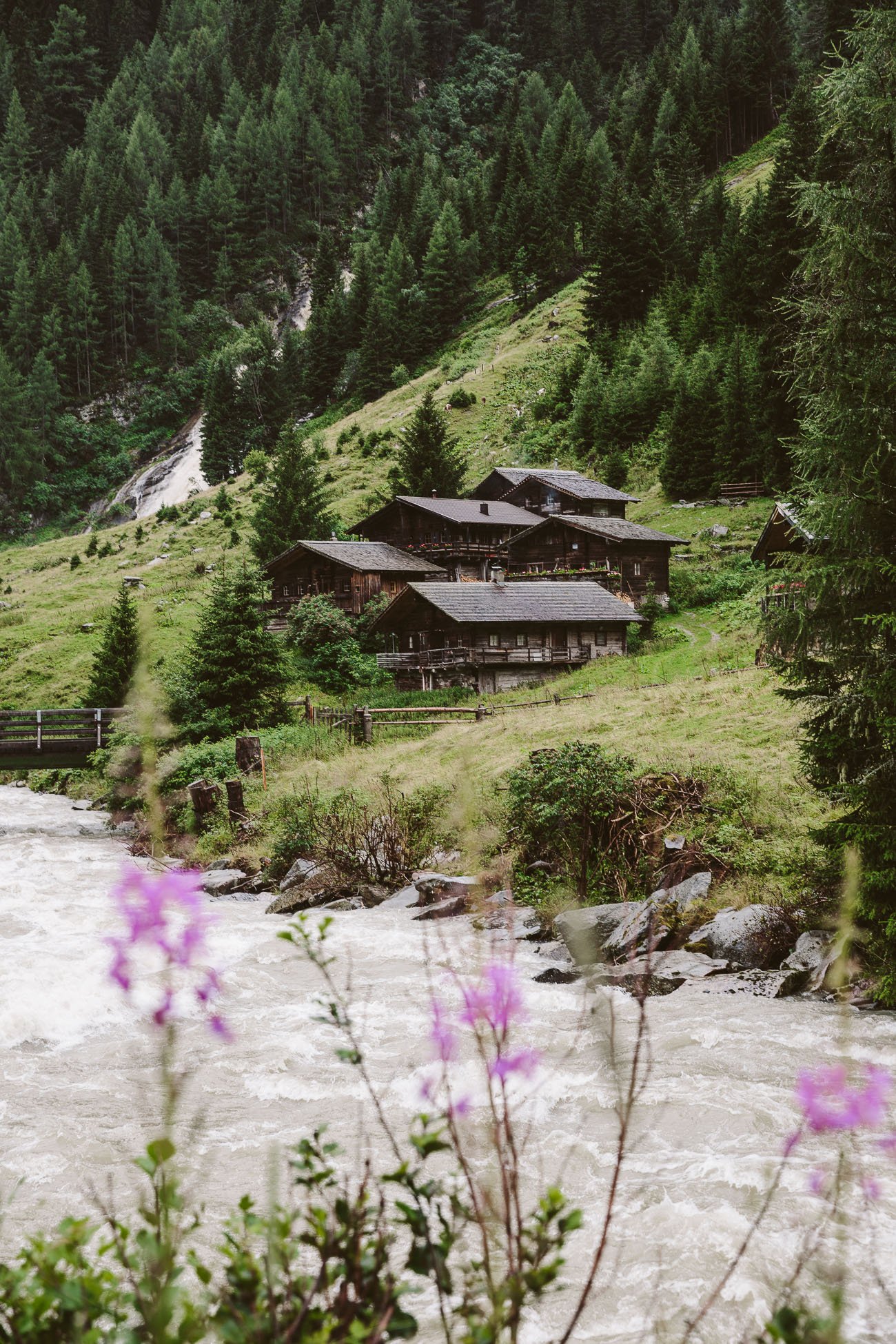 Alpine huts close to Matrei in National Park Hohe Tauern