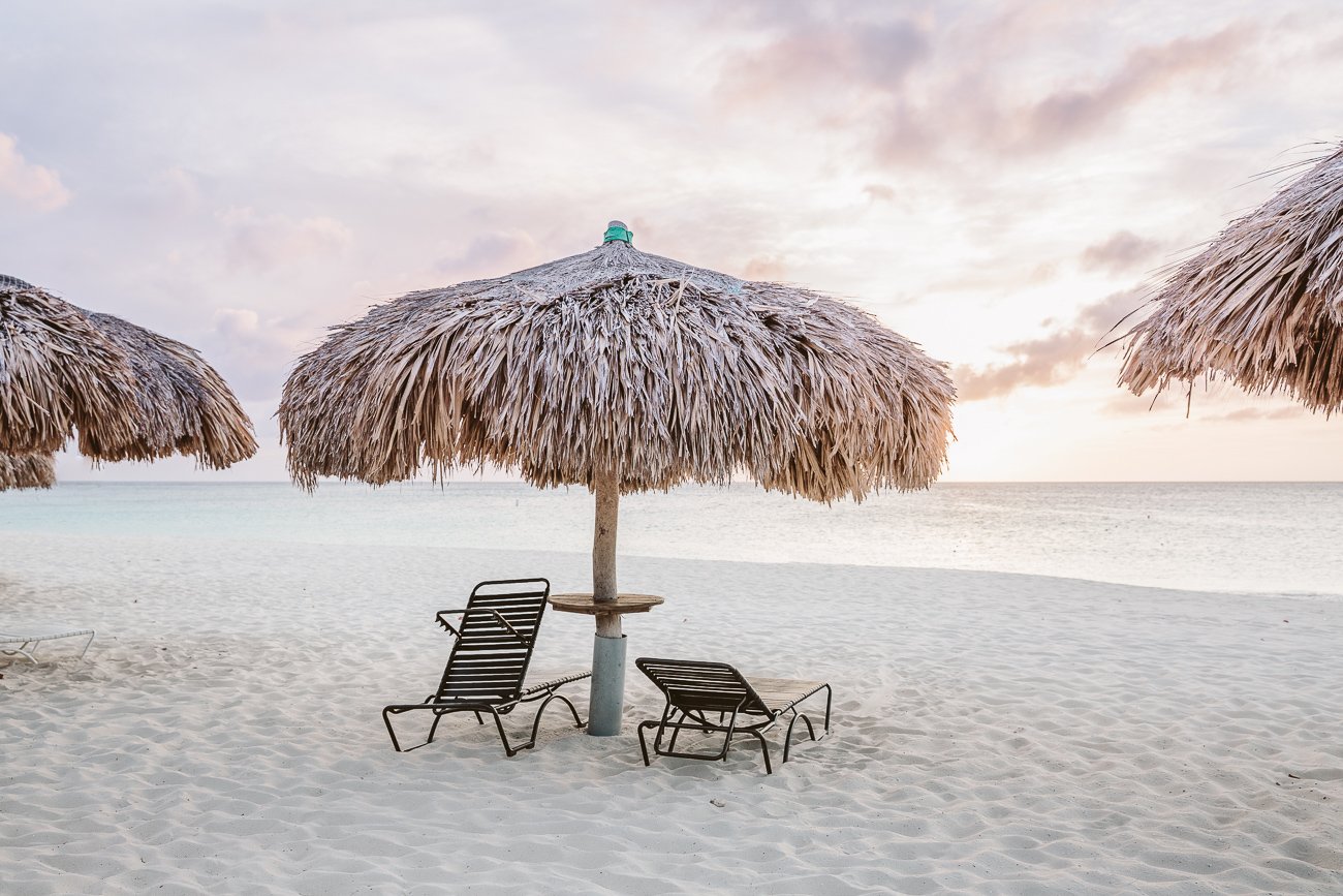 Eagle Beach at Sunset in Aruba