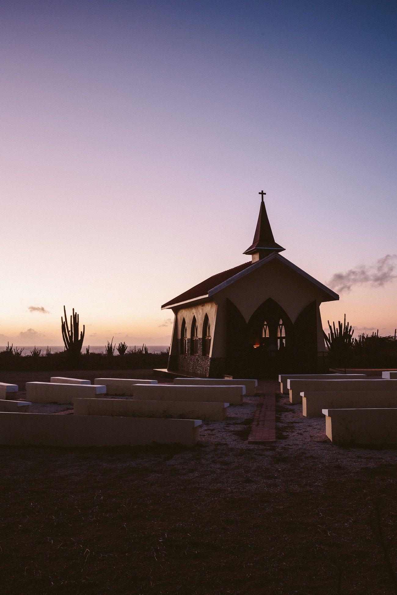 Sunrise at Alto Vista Chapel Aruba