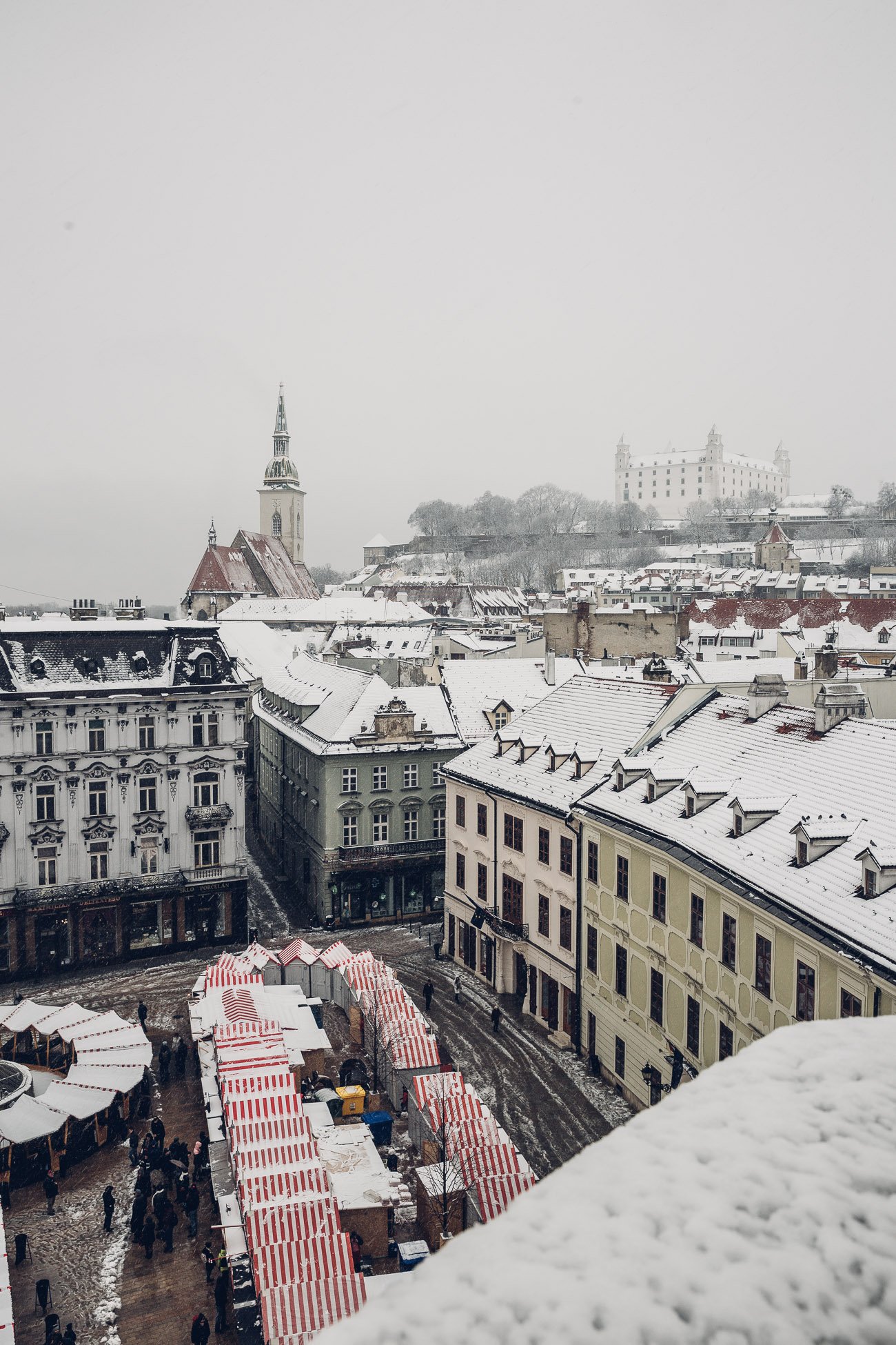 24 hours Bratislava in winter - Christmas market at the Main Square Hlavné námestie in Bratislava