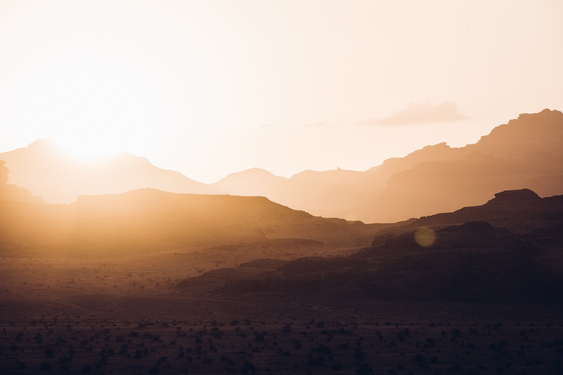 Sunset in Wadi Rum Jordan