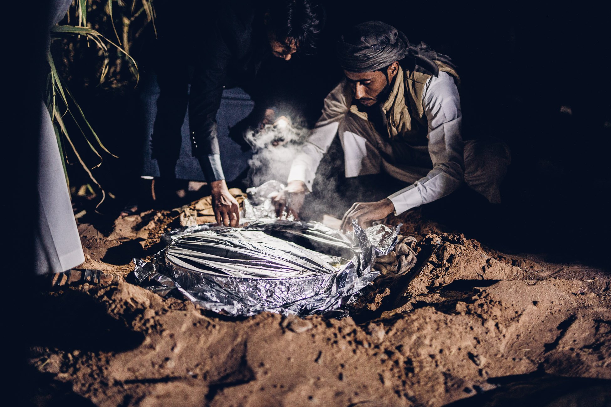 Bedouin Barbecue at Hasan Zawaideh Camp Wadi Rum Jordan