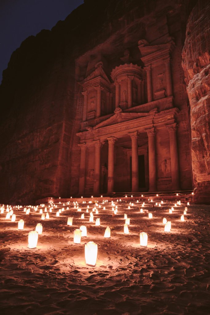 Petra by night - happening Monday, Wednesday and Thursday in Jordan