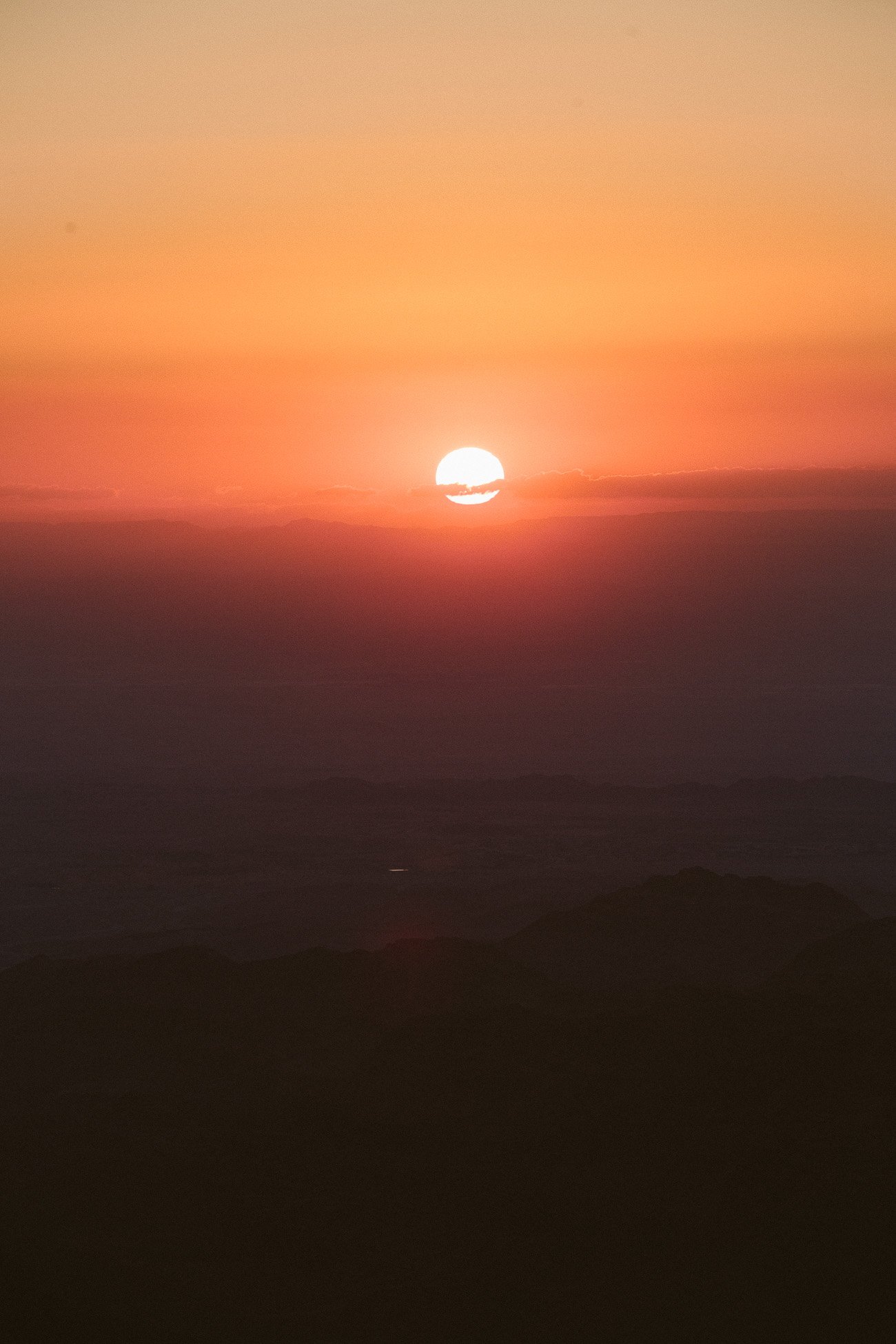 Sunset at Dana Biosphere Reserve Jordan