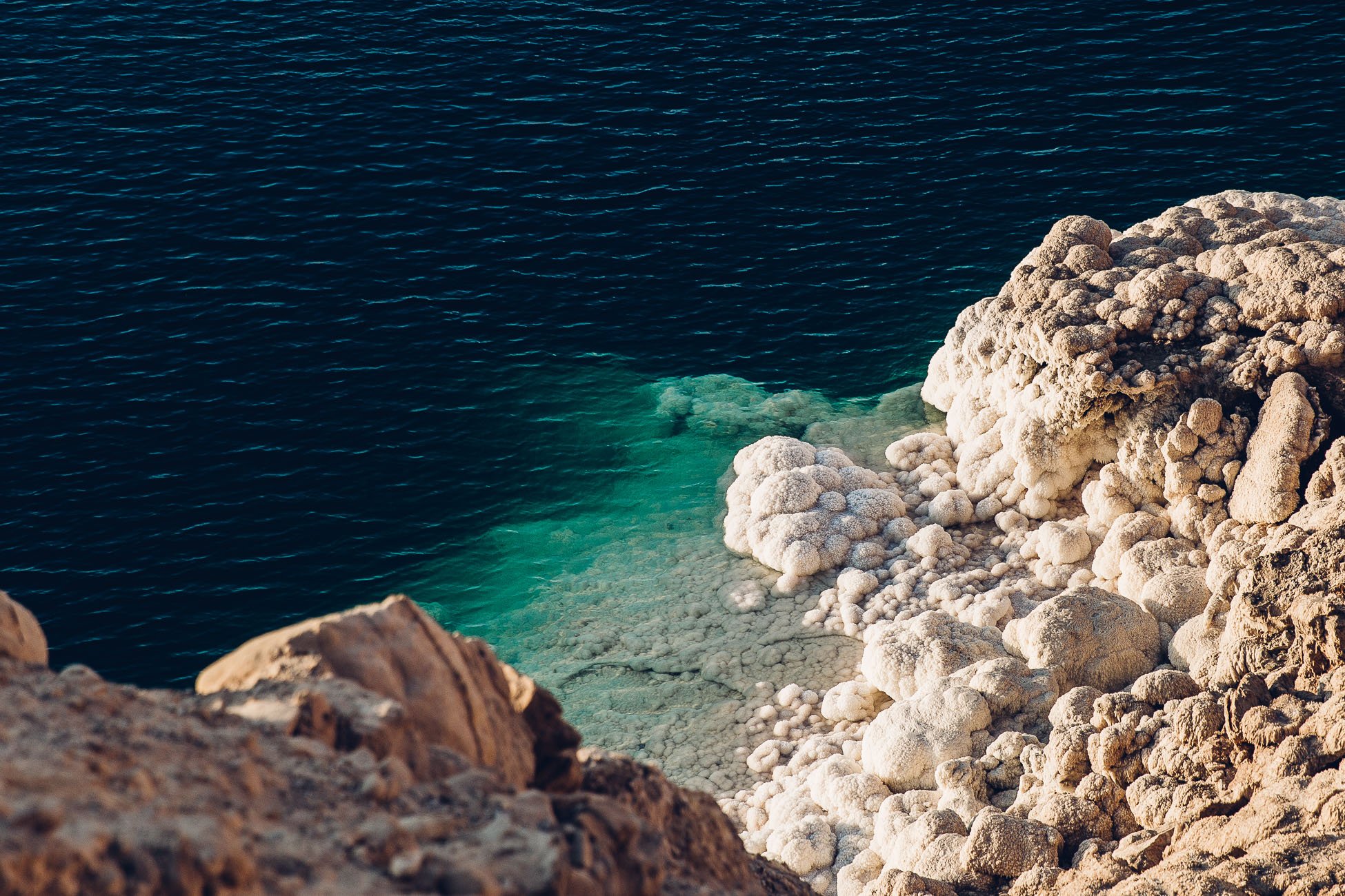 Salt Formations at the Dead Sea in Jordan