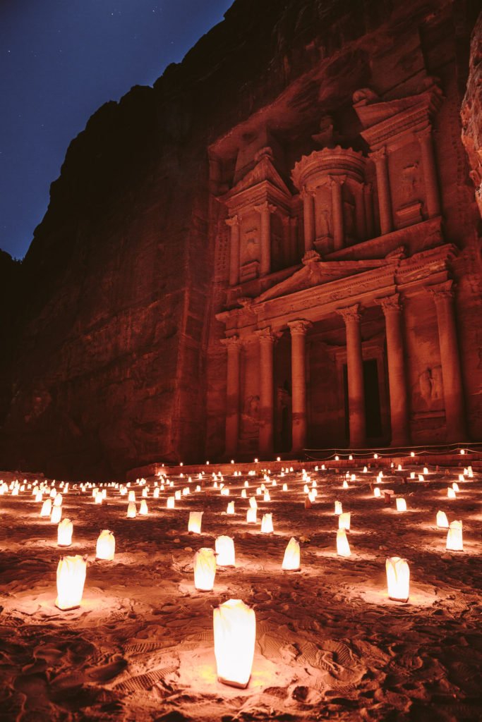 Petra by night - happening Monday, Wednesday and Thursday in Jordan