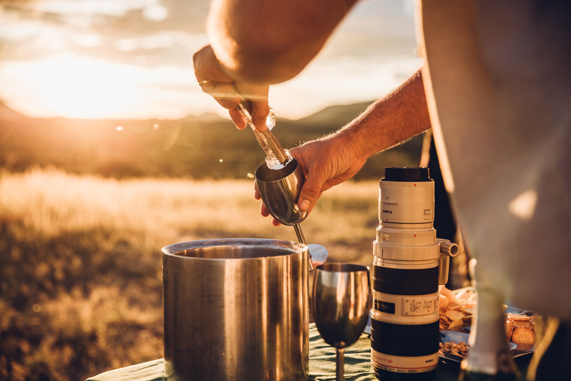 Sundowner at Erindi Private Game Reserve