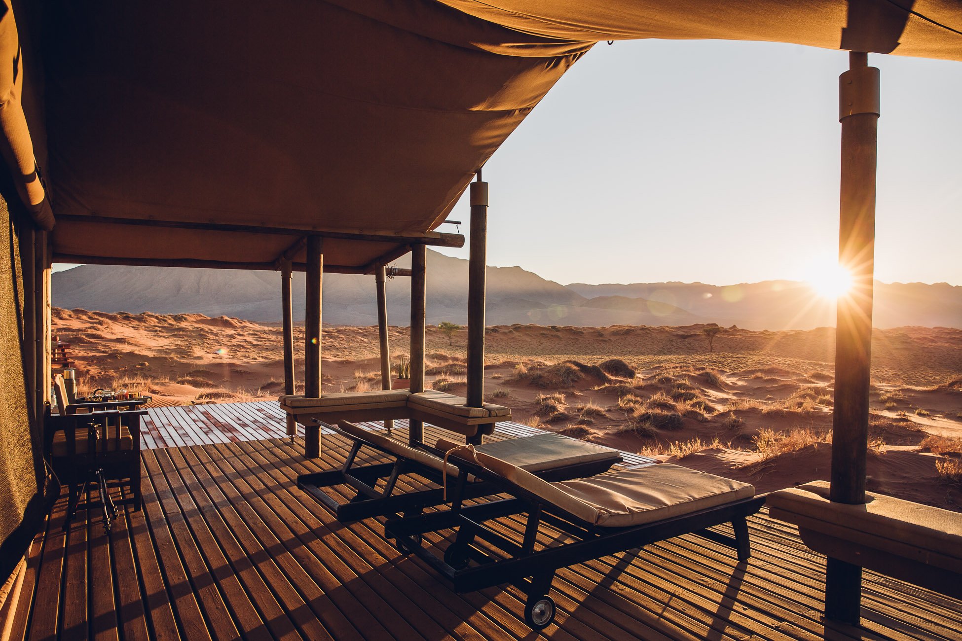 Sunrise at Wolwedans Dune Camp