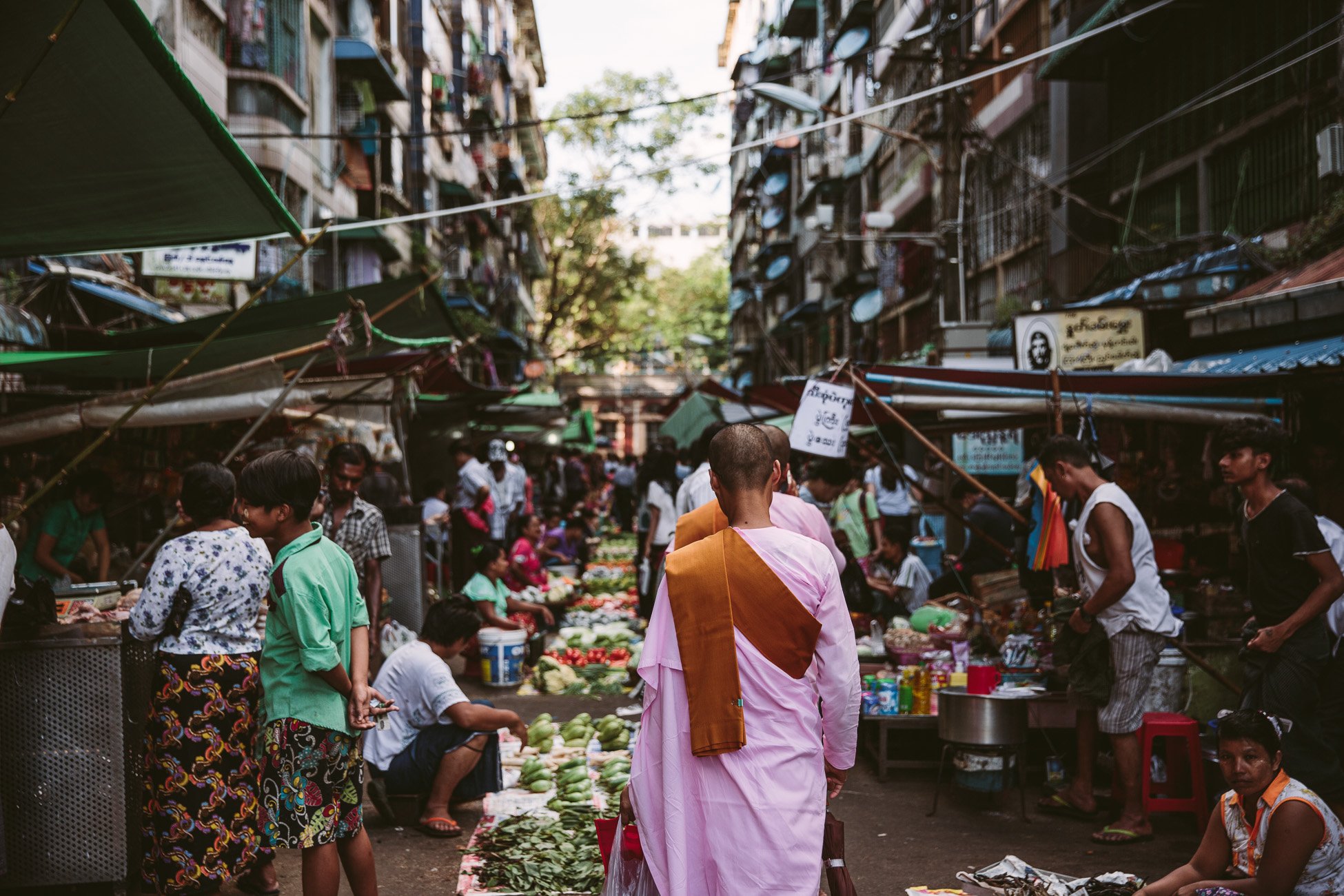 Market Yangon Myanmar