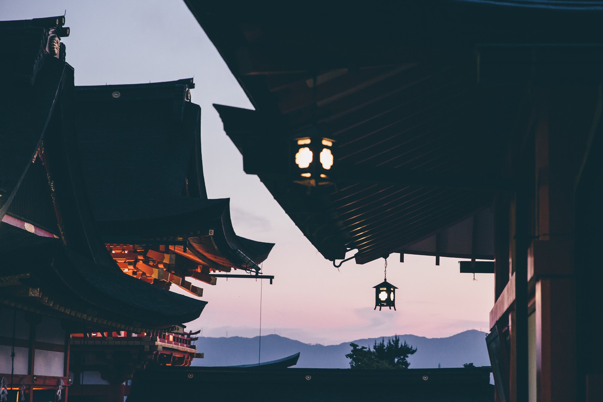 Sunset over Kyoto as seen from Fushimi Inari-Taisha