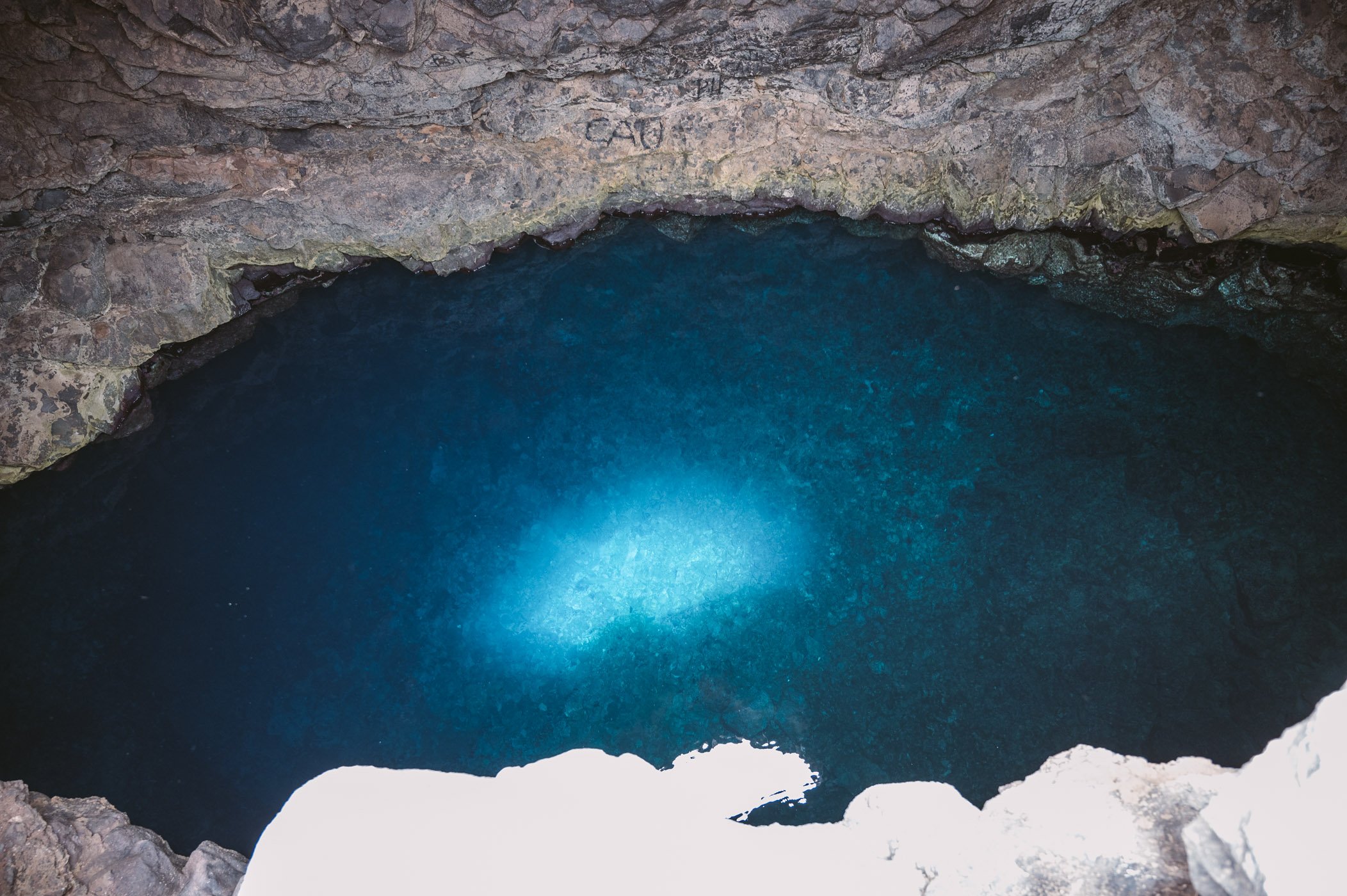 Buracona Blue Hole on Sal Cape Verde