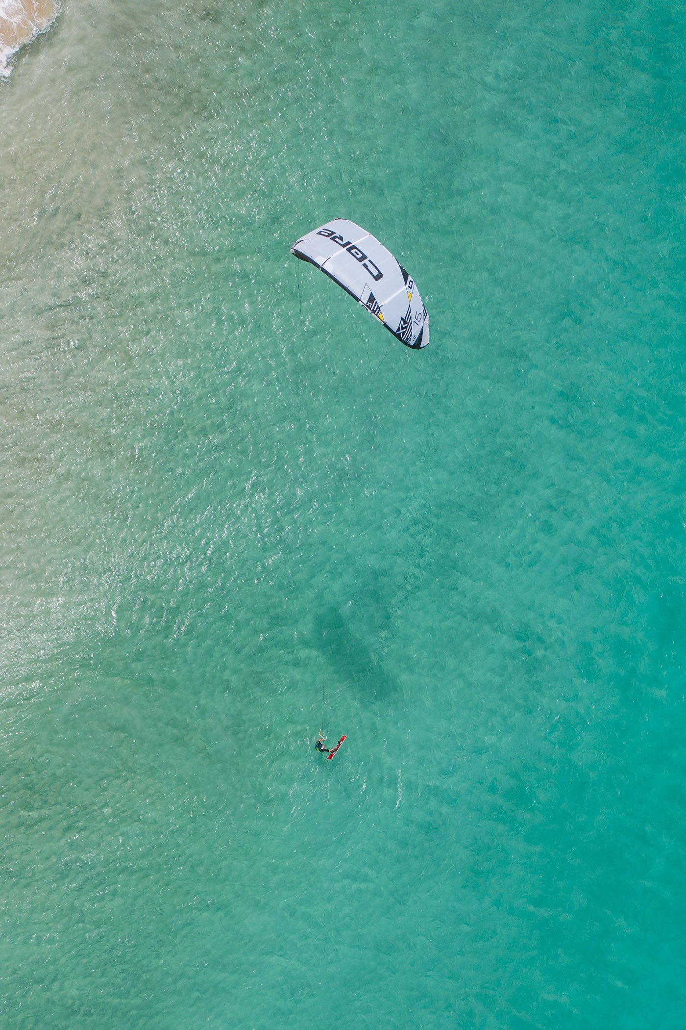 Kite Surfer at Ponta Preta on Sal Cape Verde