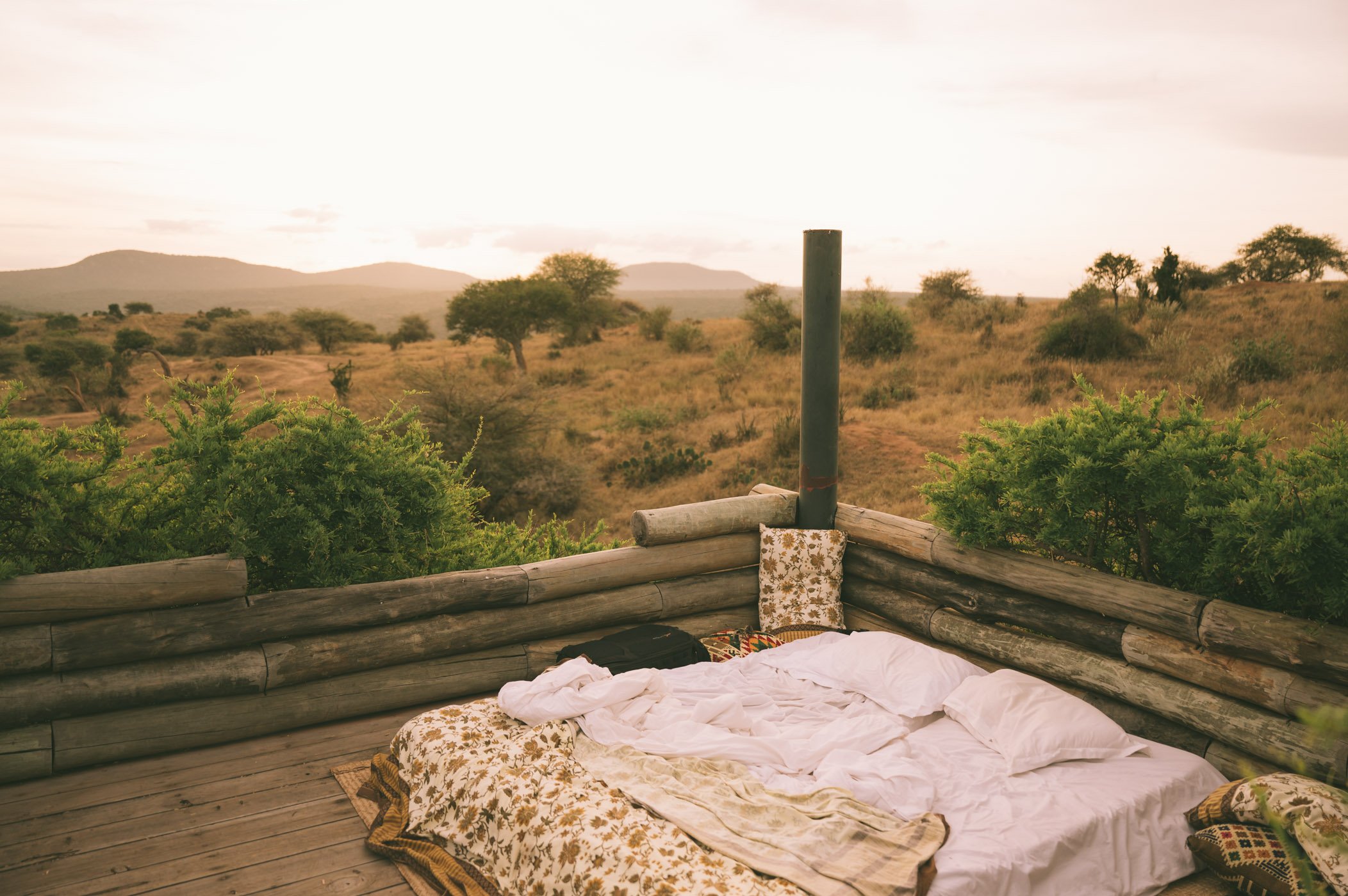 Treehouse star bed at Ol Malo Lodge Samburuland Laikipia Plateau Kenya