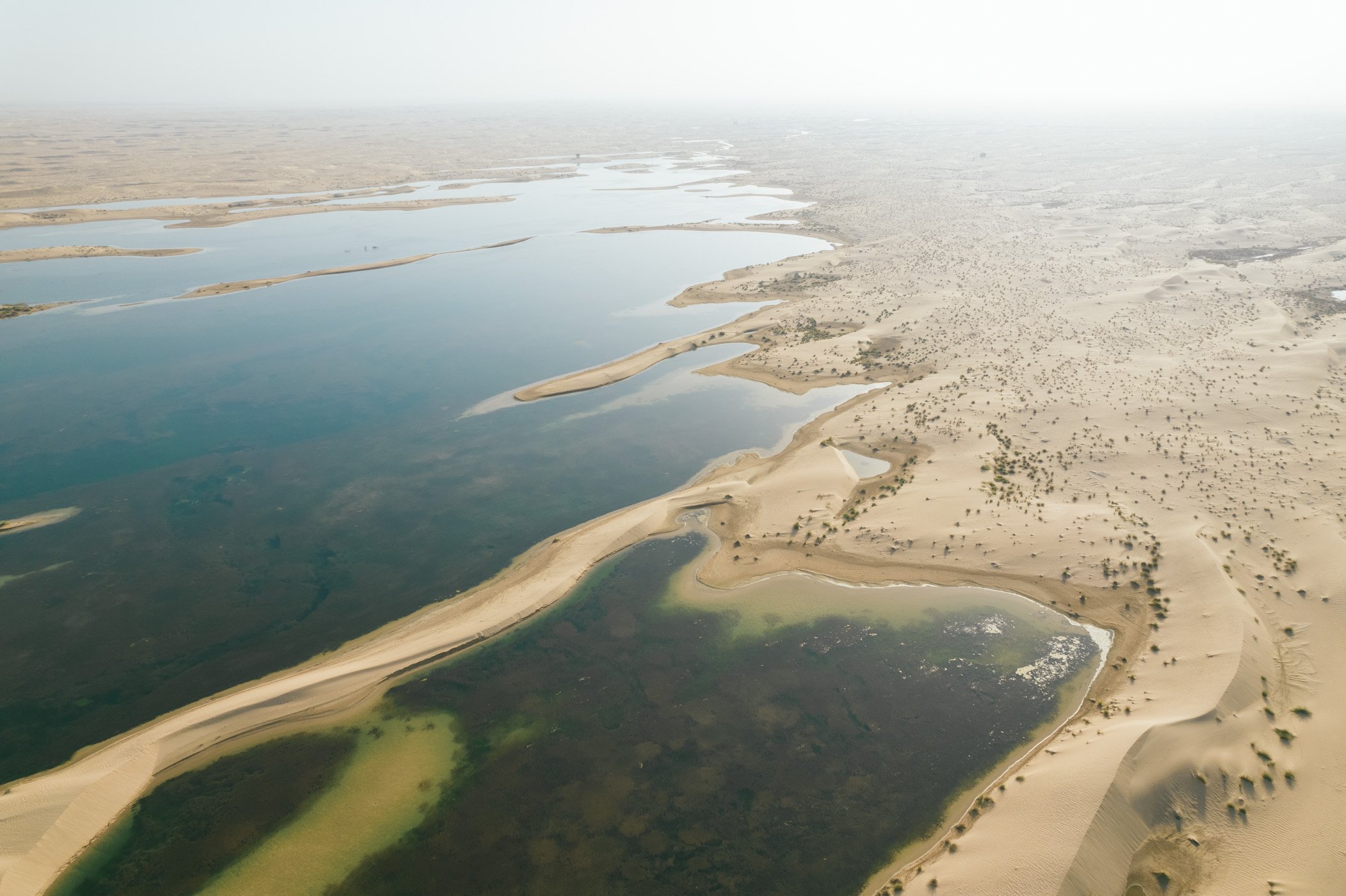 Hidden desert lakes in Dubai