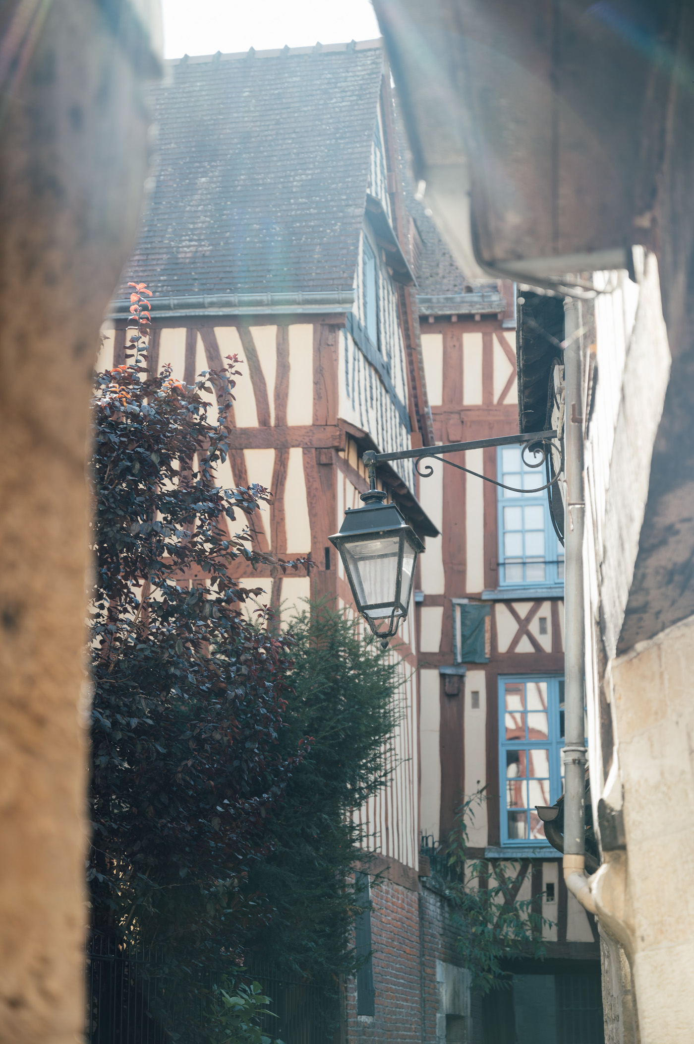 Half-timbered houses in Rouen Normandy