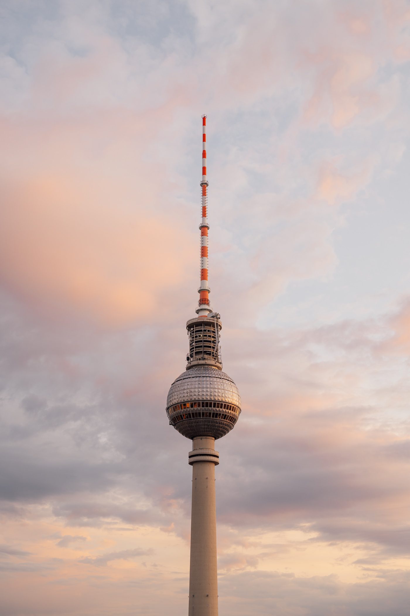 Berlin TV Tower at sunset - as seen from Park Inn Rooftop Terrace