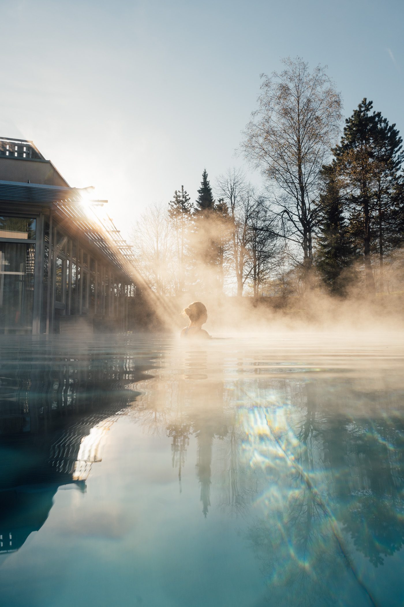 Thermal water pool at BLEIB BERG Health Retreat