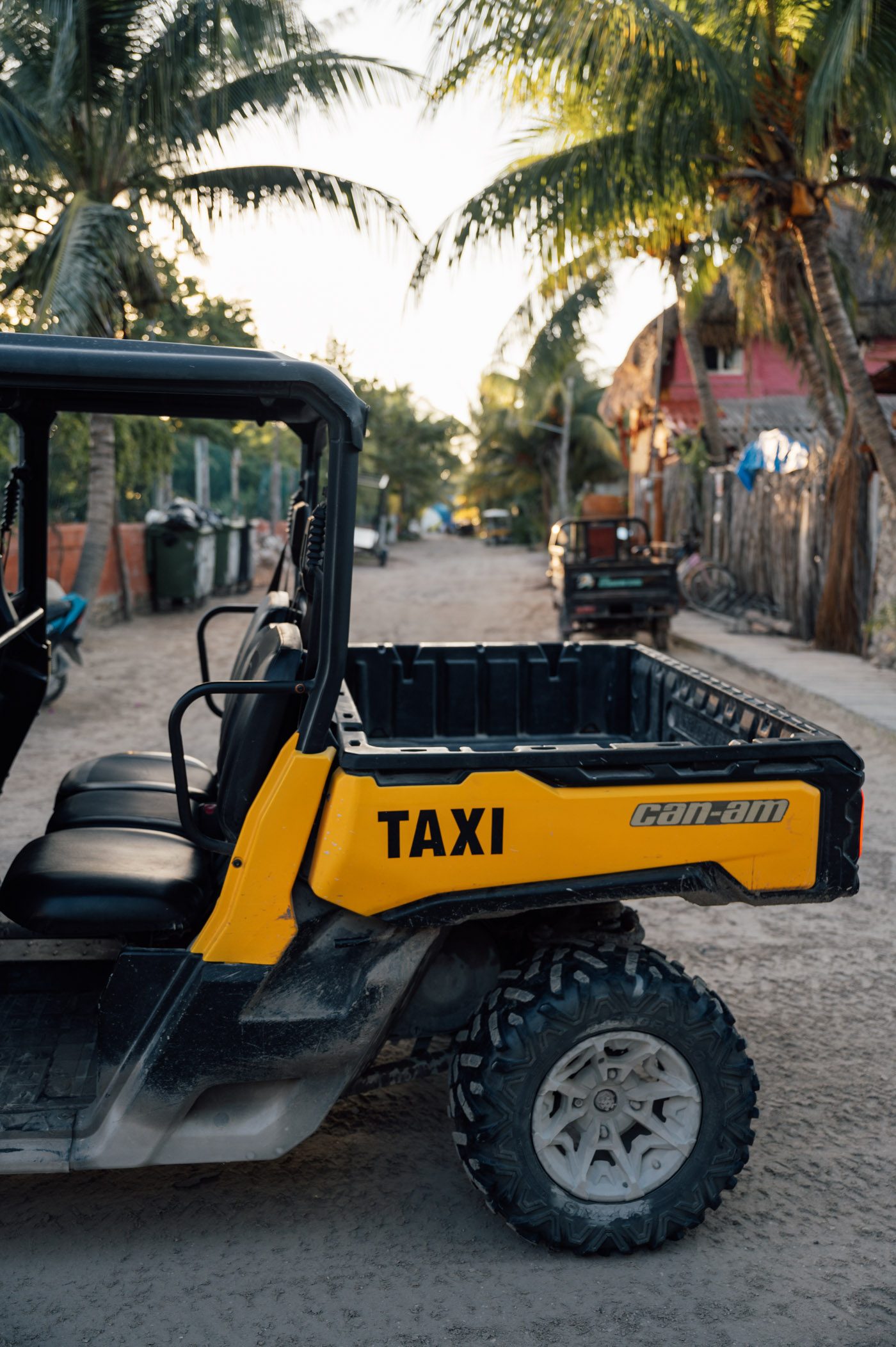 Golf carts are the official mode of transport on Holbox