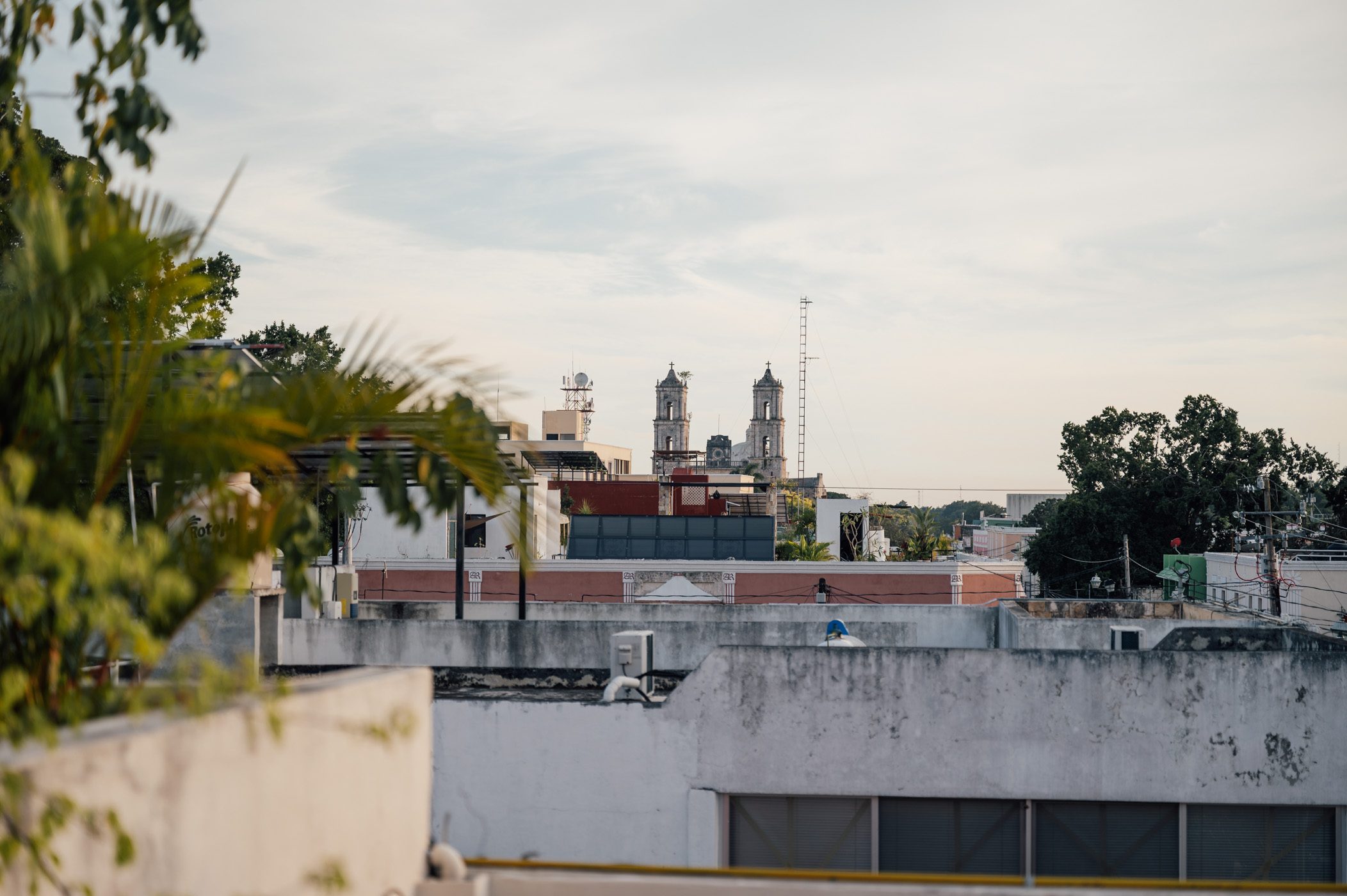View from the rooftop of Le Muuch Hotel Valladolid Yucatan