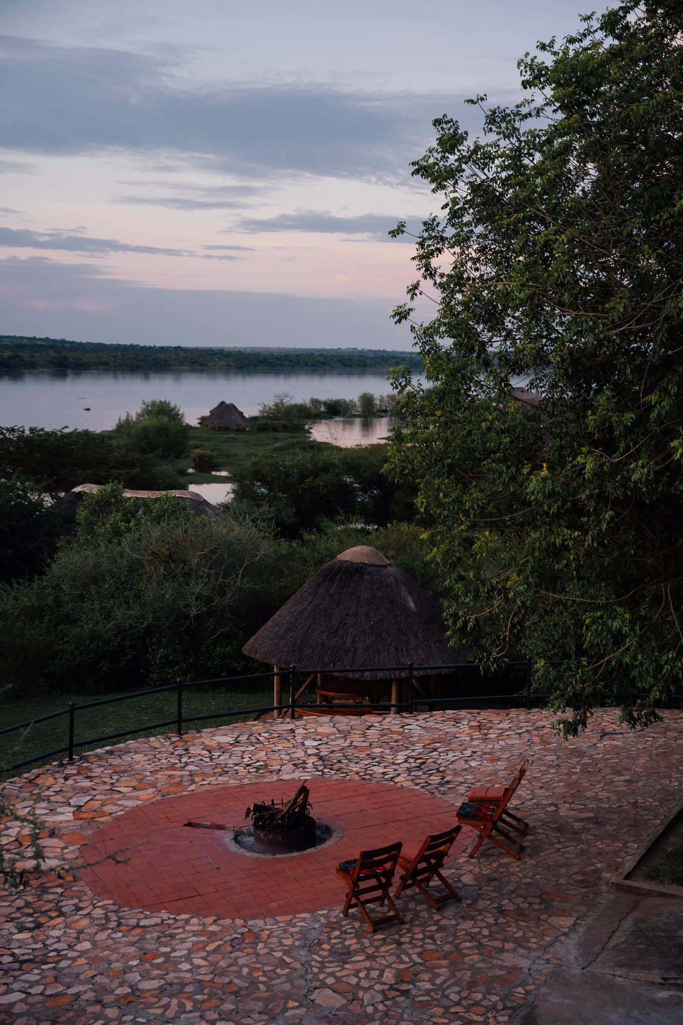 Twiga Safari Lodge in Murchison Falls National Park Uganda at the banks of the river Nile
