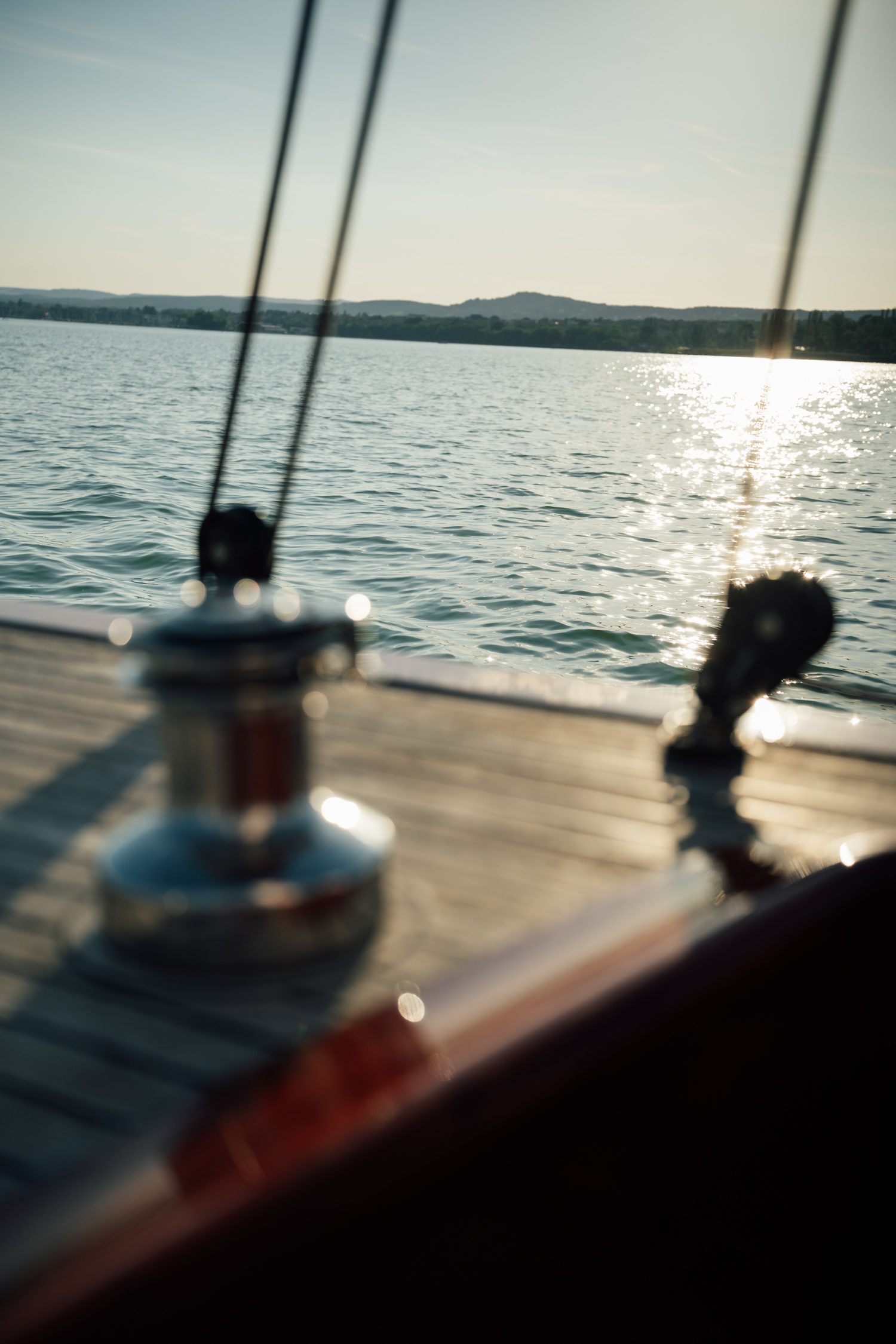 Sailing trip on wooden sailing boat Sirocco 75 at Lake Balaton, Hungary
