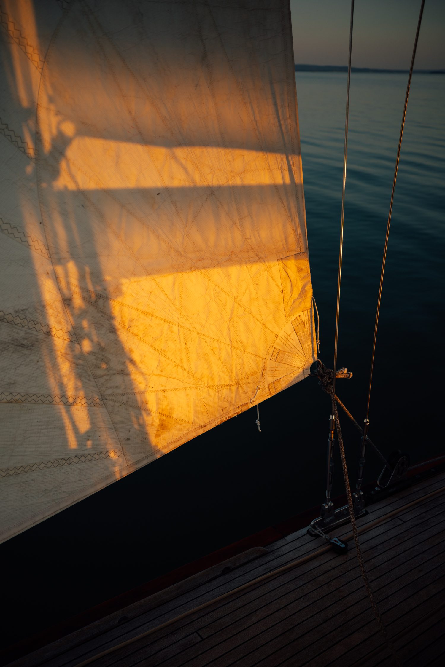 Sailing trip on wooden sailing boat Sirocco 75 at Lake Balaton, Hungary